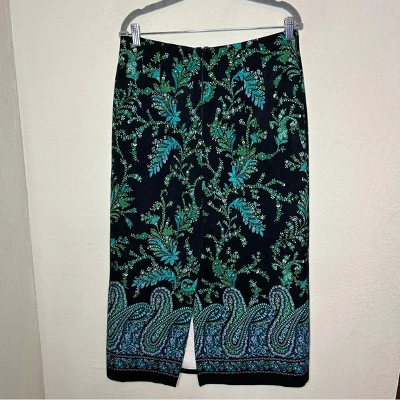 Briggs New York Long Paisley Skirt Size 14 - Picture 3 of 9